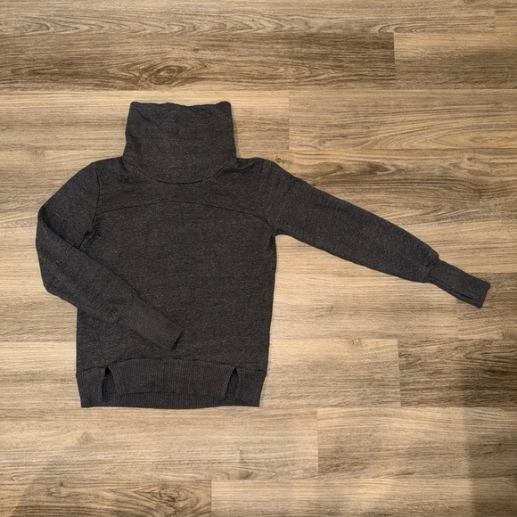 ALO Yoga Tops - ALO Yoga Haze Turtleneck Pullover Sweatshirt Womens Medium Gray Cozy Athleisure